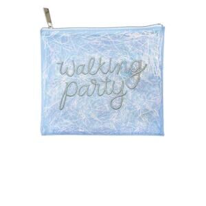 NEW PACKED PARTY walking party pouch in opaque/gold letters